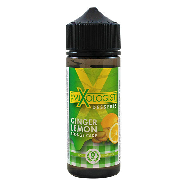 The Mixologist Desserts Ginger Lemon Sponge Cake 0mg 100ml Short Fill E-Liquid - Out Of Date