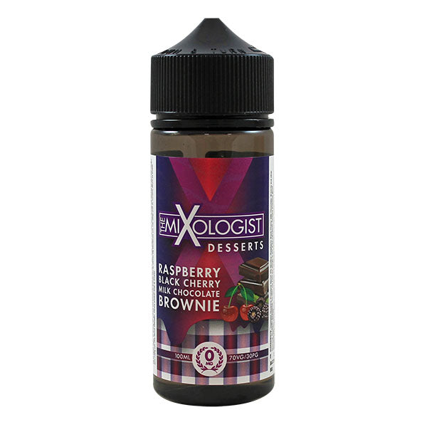 The Mixologist Desserts Raspberry Black Cherry Milk Chocolate Brownie 0mg 100ml Short Fill E-Liquid - Out Of Date