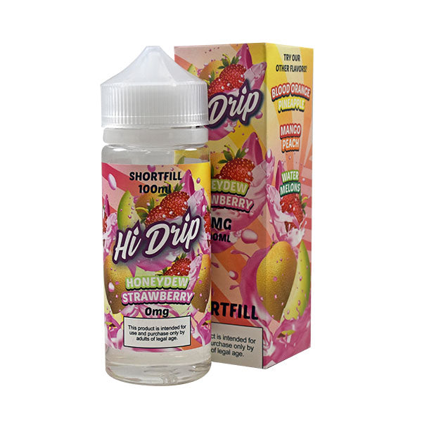 Hi Drip Honeydew Strawberry 0mg 100ml Short Fill E...