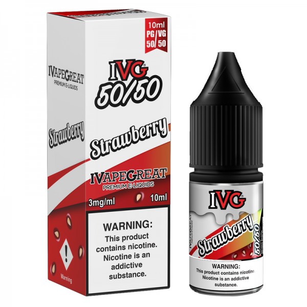 IVG 50:50: Strawberry E-Liquid - 10ml