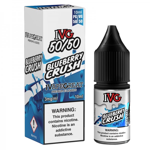 IVG 50:50: Blueberry Crush E-Liquid 10ml