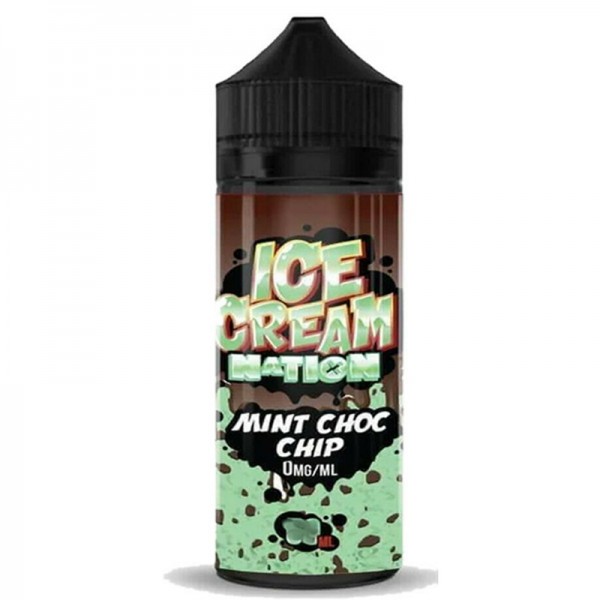 Ice Cream Nation Mint Choc Chip 0mg 100ml Short fi...