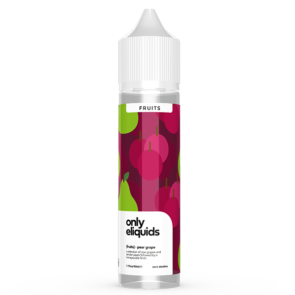 Only E-Liquids Fruits: Pear Grape 0mg 50ml Short Fill E-Liquid