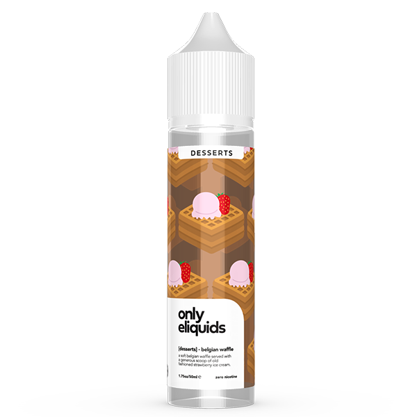 Only E-Liquids Desserts: Belgian Waffle 0mg 50ml Short Fill E-Liquid