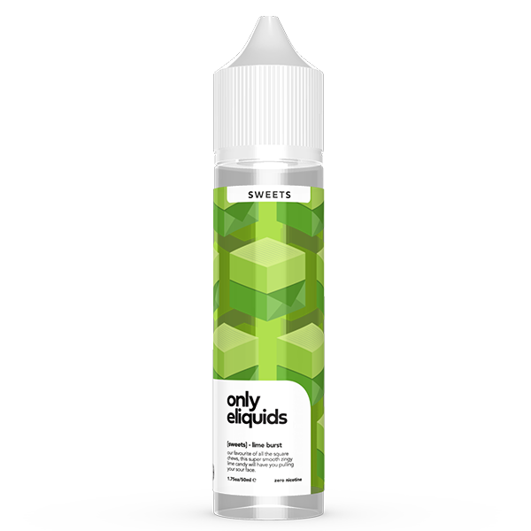 Only E-Liquids Sweets: Lime Burst 0mg 50ml Short Fill E-Liquid