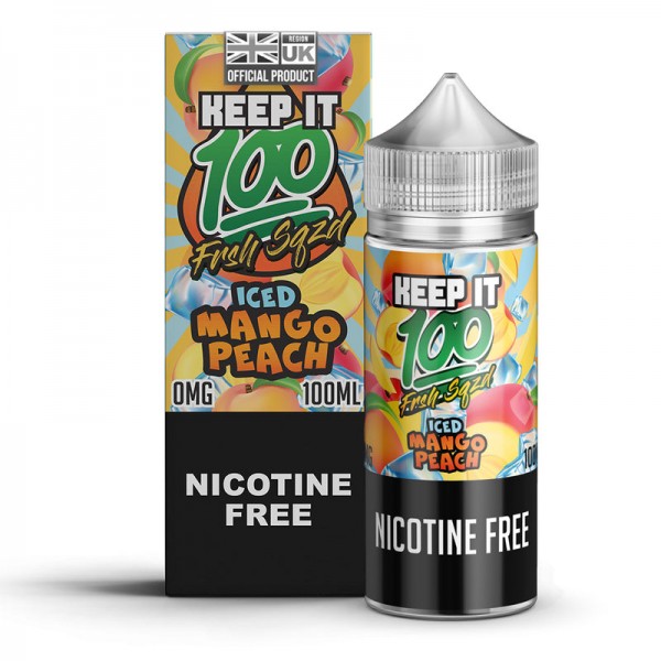 Keep It 100 Iced Mango Peach 0mg 100ml Short Fill E-Liquid