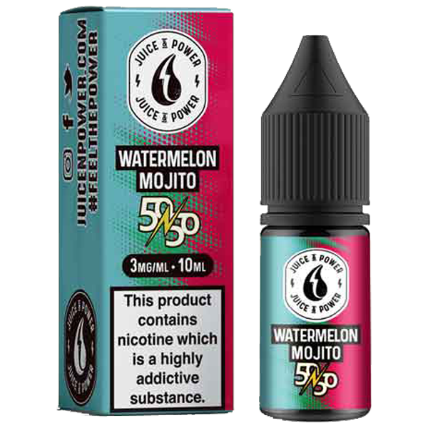 Juice N' Power 50:50 Watermelon Mojito 10ml E-Liquid