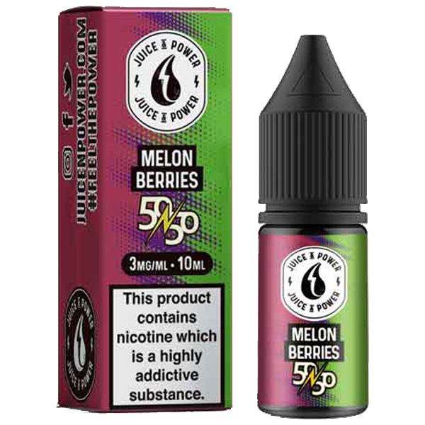 Juice N' Power 50:50 Melon Berries 10ml E-Liqu...