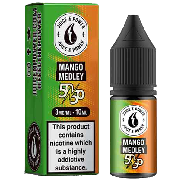 Juice N' Power 50:50 Mango Medley 10ml E-Liqui...