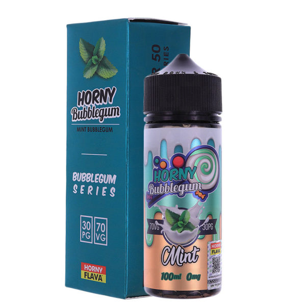 Horny Flava Mint Bubblegum E-liquid 100ml Short Fill Out Of Date 08-2021