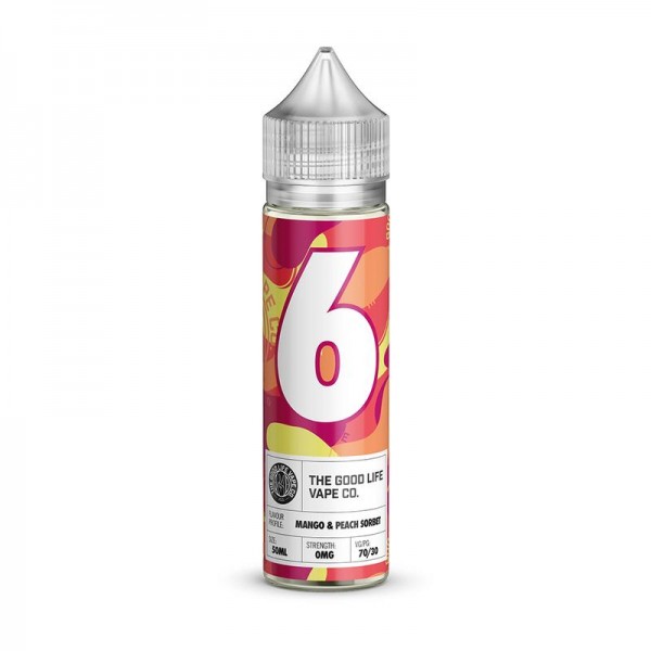 The Good Life Vape Co. No. 6 Mango & Peach Sorbet 0mg 50ml Short Fill E-Liquid