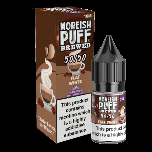 Moreish Puff Brewed 50/50: Flat White 10ml E-Liquid