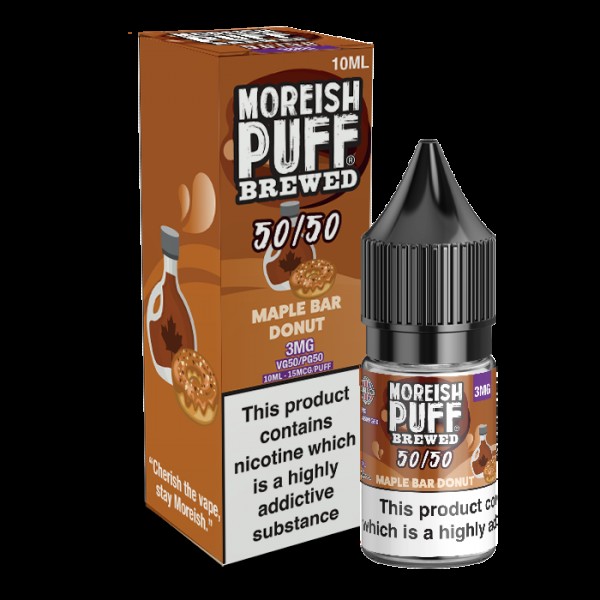 Moreish Puff Brewed 50/50: Maple Bar Donut 10ml E-Liquid