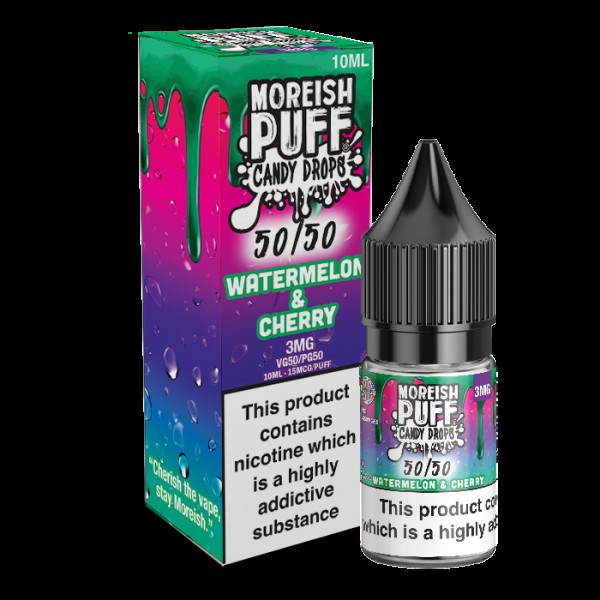 Moreish Puff Candy Drops 50/50: Watermelon and Che...