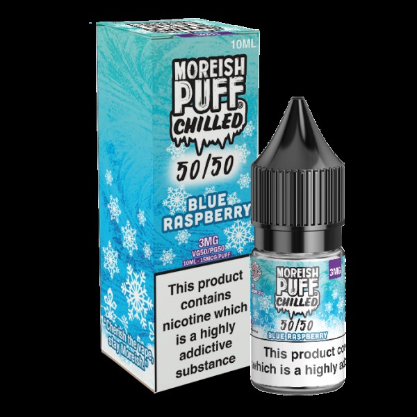 Moreish Puff Chilled 50/50: Blue Raspberry Chilled 10ml E-Liquid