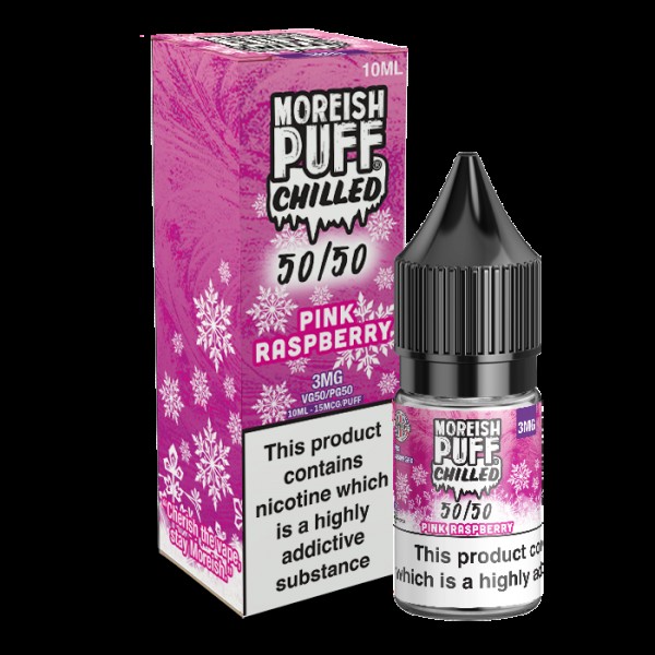 Moreish Puff Chilled 50/50: Pink Raspberry Chilled 10ml E-Liquid