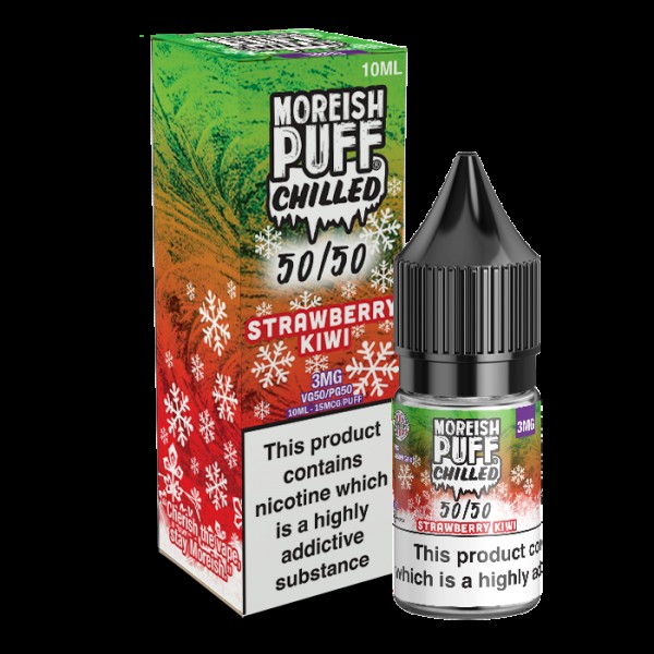 Moreish Puff Chilled 50/50: Strawberry and Kiwi Chilled 10ml E-Liquid