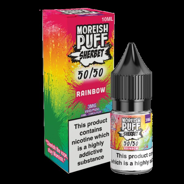 Moreish Puff Sherbet 50/50: Rainbow Sherbet 10ml E...