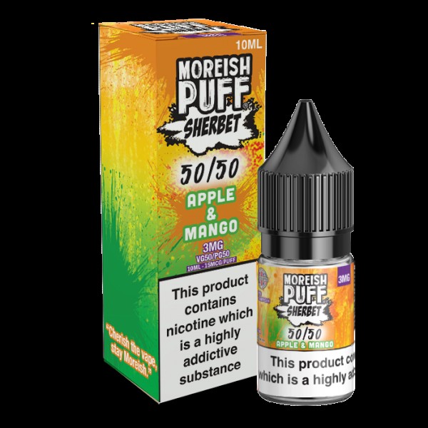 Moreish Puff Sherbet 50/50: Apple & Mango Sherbet 10ml E-Liquid