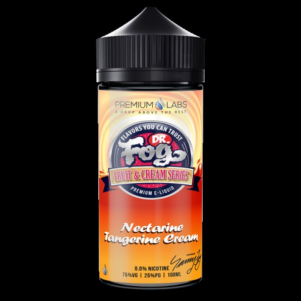 Dr Fog Fruit Cream Series: Nectarine Tangerine Cream 100ml Short Fill