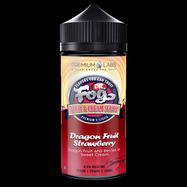 Dr Fog Fruit Cream Series: Dragon Fruit Strawberry 100ml Short Fill