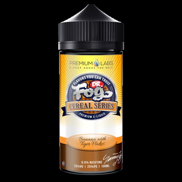 Dr Fog Banana Tiger Flakes E-liquid 100ml Short Fill