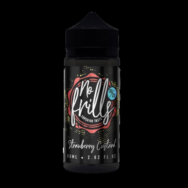 Strawberry Custard E-liquid by No Frills 80ml Short Fill