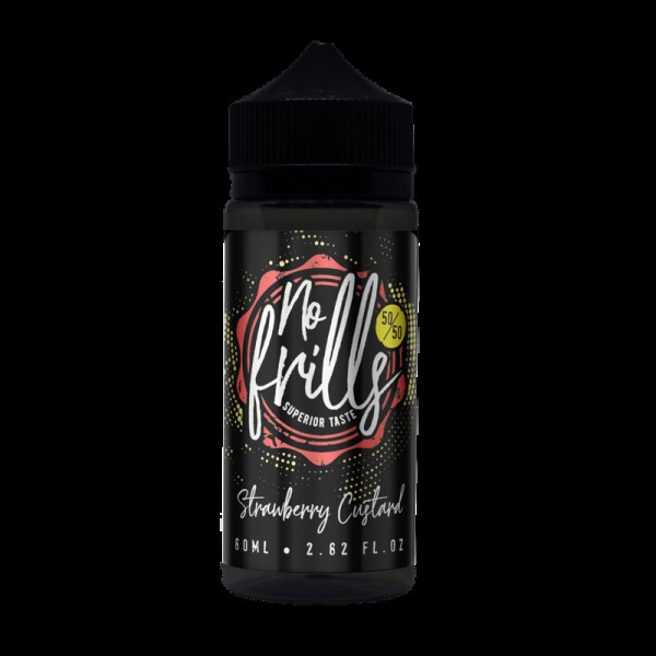 Strawberry Custard E-liquid by No Frills 80ml Shor...