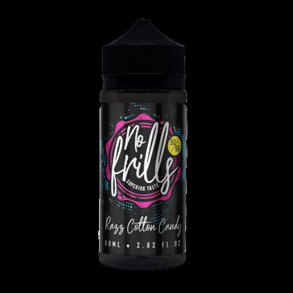 No Frills Razz Cotton Candy E-liquid 80ml Short Fill