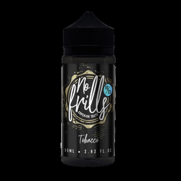 Tobacco E-liquid by No Frills 80ml Short Fill