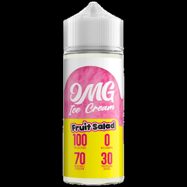 OMG Ice Cream Fruit Salad 0mg 100ml Short Fill E-L...