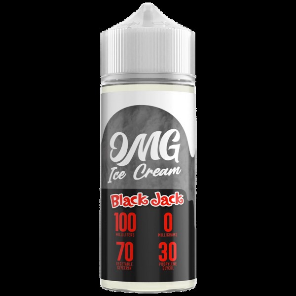 OMG Ice Cream Black Jack 0mg 100ml Short Fill E-Li...