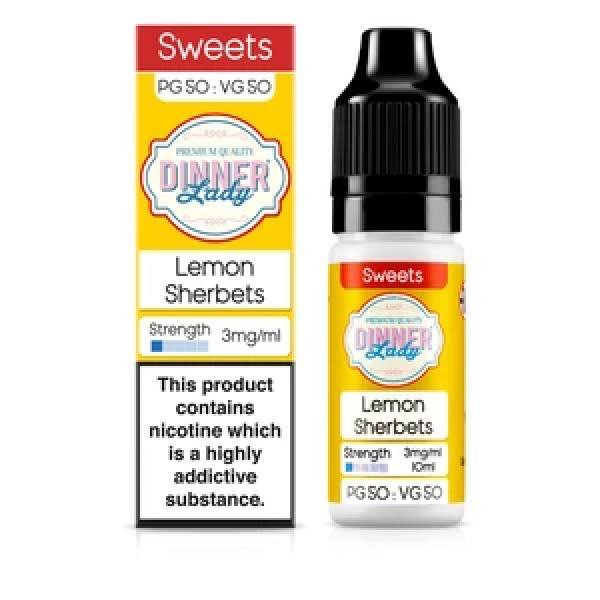 Dinner Lady Sweets 50/50: Lemon Sherbets 10ml E-Liquid