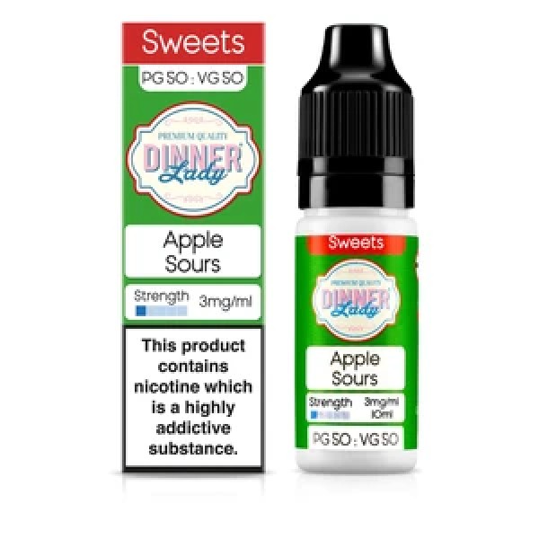 Dinner Lady Sweets 50/50: Apple Sours 10ml E-Liquid