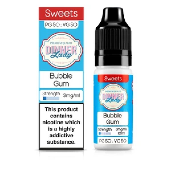 Dinner Lady Sweets 50/50: Bubble Gum 10ml E-Liquid