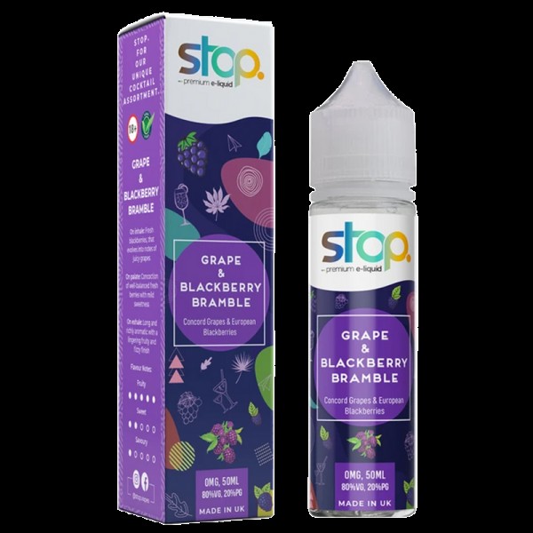 Stop Grape & Blackberry Bramble 0mg 50ml Short Fill E-Liquid