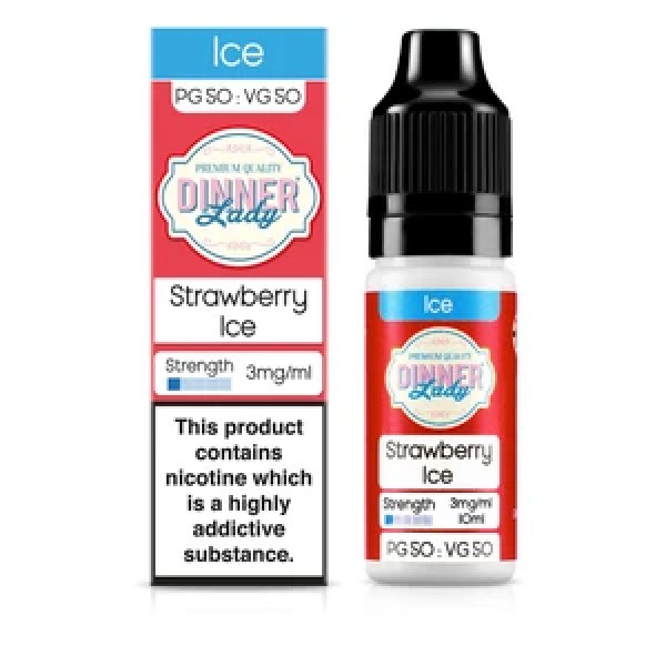 Dinner Lady Ice 50/50: Strawberry Ice 10ml E-Liqui...