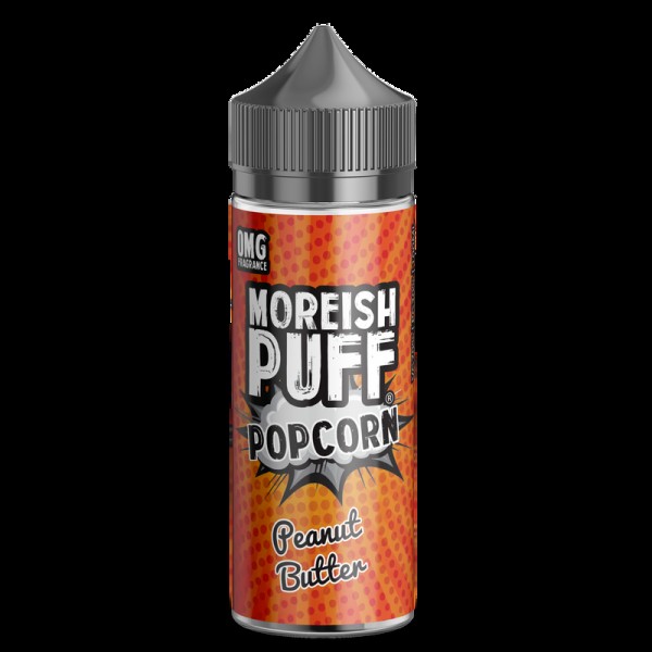 Moreish Puff Popcorn Peanut Butter 0mg 100ml Short Fill E-Liquid