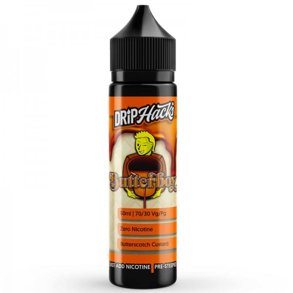 Drip Hacks Butterboy 0mg 50ml Short Fill E-Liquid