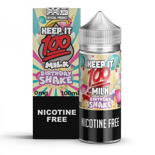 Keep It 100 Milk Birthday Shake E-Liquid 100ml Short Fill