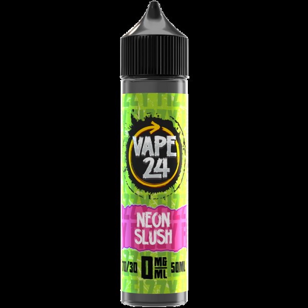 Vape 24 Fizzy: Neon Slush 0mg 50ml Short Fill E-Li...