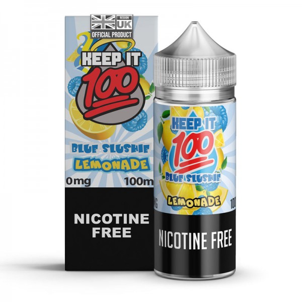 Keep It 100 Blue Slushie Lemonade E-Liquid 100ml Short Fill