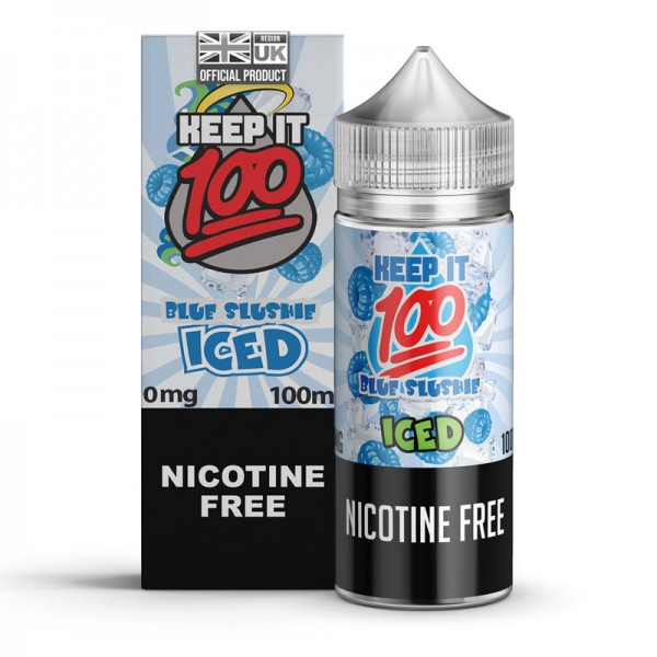 Keep It 100 Blue Slushie Iced E-Liquid 100ml Short Fill