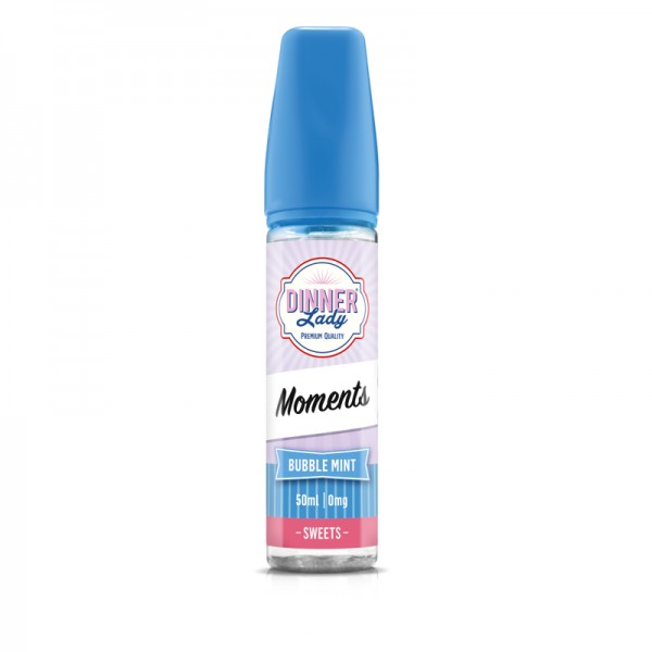 Dinner Lady Moments: Bubble Mint 0mg 50ml Short Fill E-Liquid