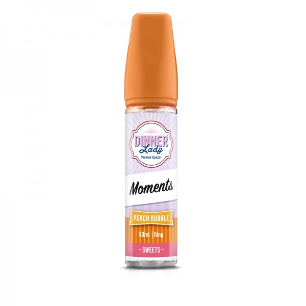 Dinner Lady Moments: Peach Bubble 0mg 50ml Short F...