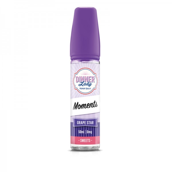 Dinner Lady Moments: Grape Star 0mg 50ml Short Fil...