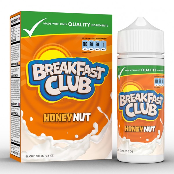 Breakfast Club Honey Nut 0mg 100ml Short Fill E-Li...