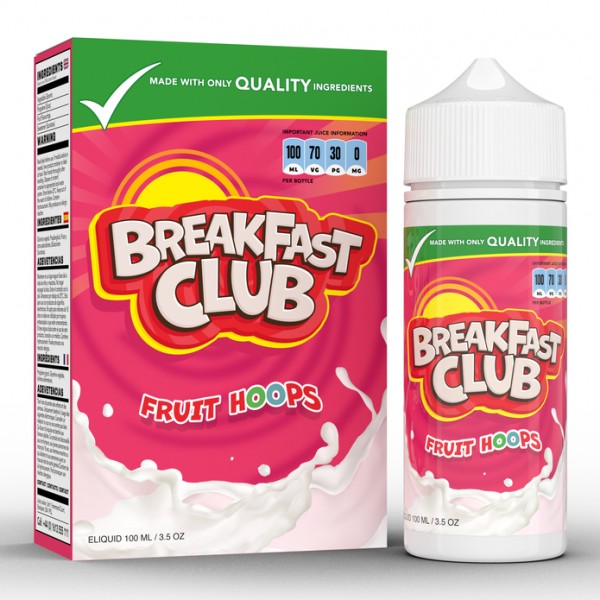 Breakfast Club Fruit Hoops 0mg 100ml Short Fill E-Liquid