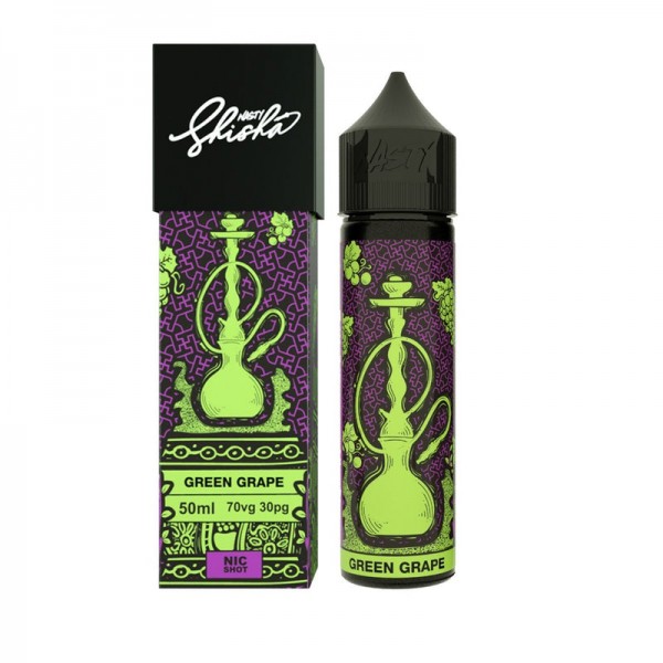 Nasty Juice Nasty Shisha: Green Grape 50ml Short Fill Dated