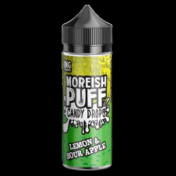 Moreish Puff Candy Drops Lemon & Sour Apple 0mg 100ml Short Fill E-Liquid